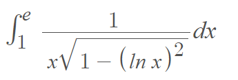 1
dx
V1- (in x)²
x
