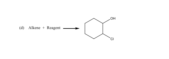 он
(d) Alkene + Reagent
