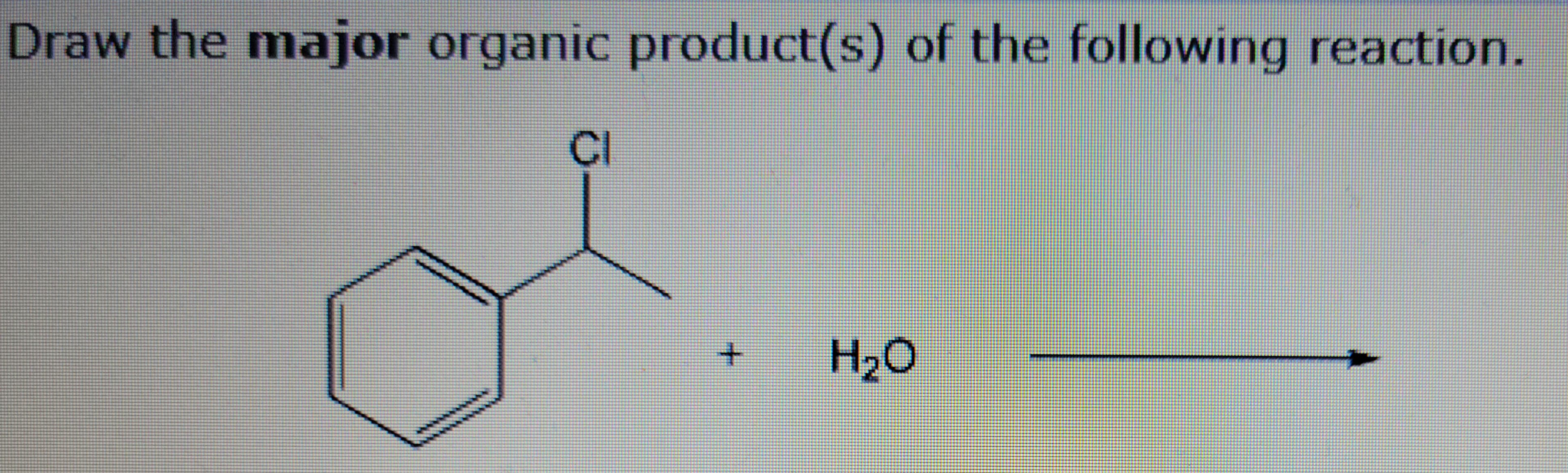Draw the major organic product(s) of the following reaction.
2
s
2
Cl
+ H₂O