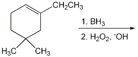 CH2CH3
1. В1з
2. Н2О2, "ОН
H3C
`CH3
