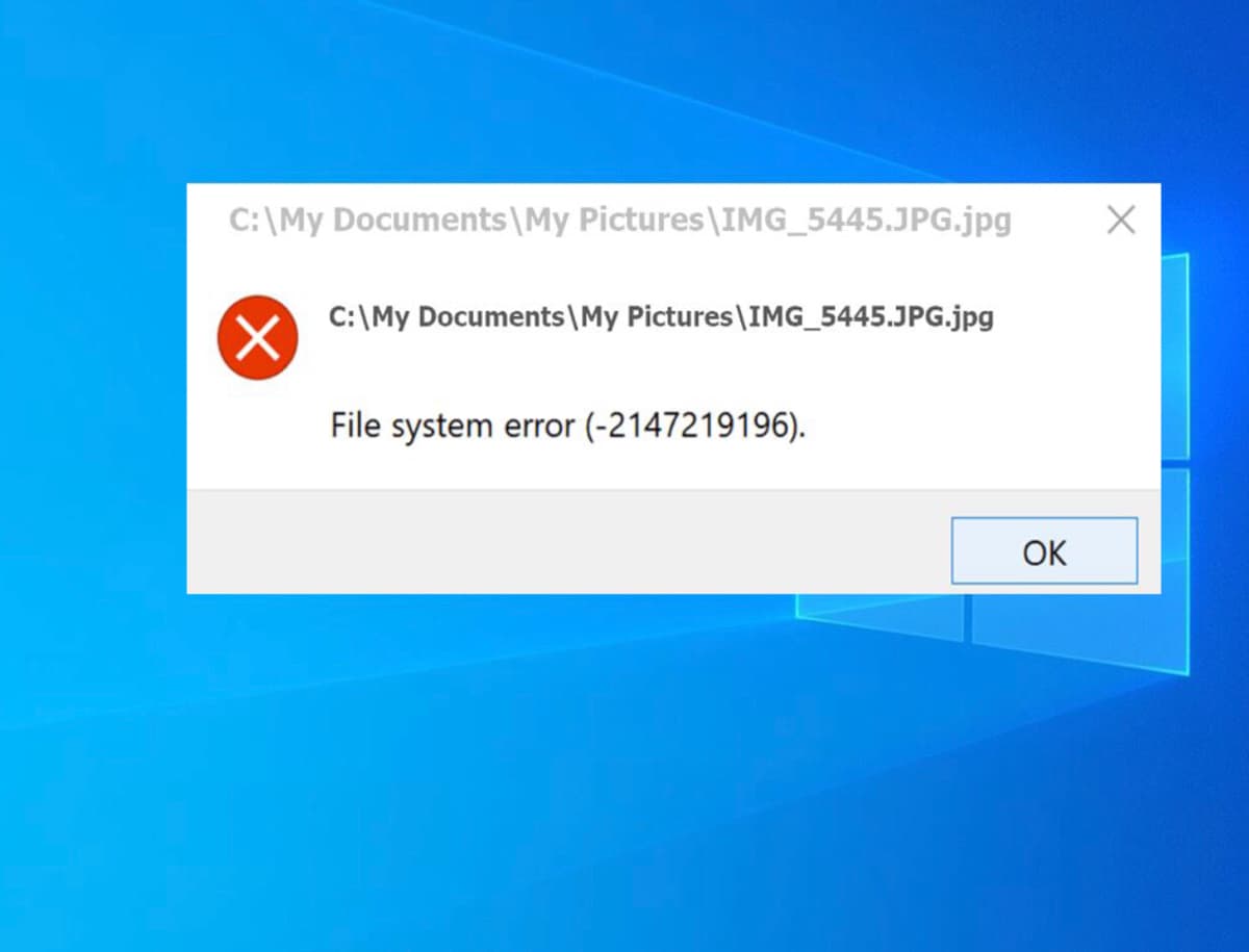 C: \My Documents\My Pictures\IMG_5445.JPG.jpg
C:\My Documents\My Pictures\IMG_5445.JPG.jpg
File system error (-2147219196).
OK
