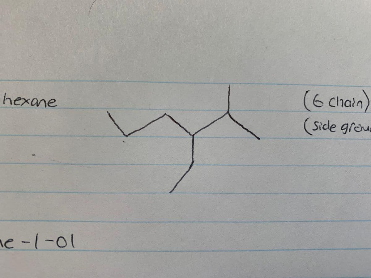 hexane
e-1-01
(6 chain)
(Side group