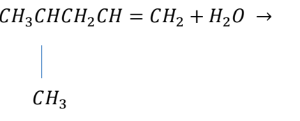 CH3CHCH₂CH = CH₂ + H₂O
CH 3
↑