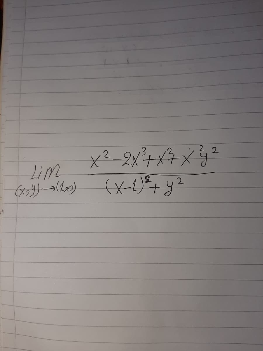 x2-2x+メチ×
(X-1)²+ y2
2.
2
Lim
6リー) (X-+y
