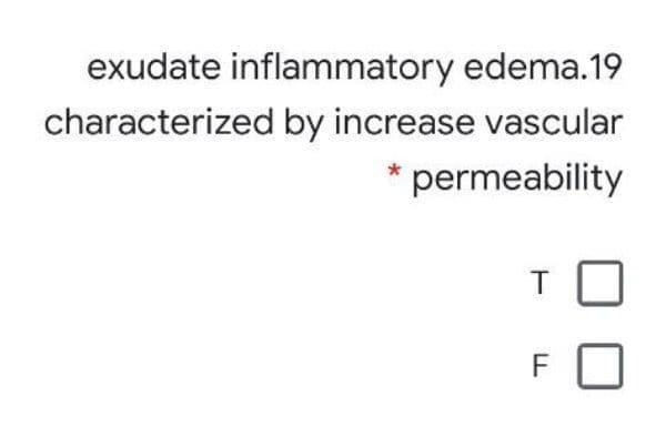 exudate inflammatory edema.19
characterized by increase vascular
permeability
F
