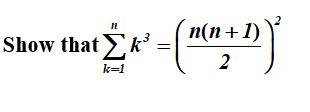 п(п + 1)
Show that , k
2
k=1
