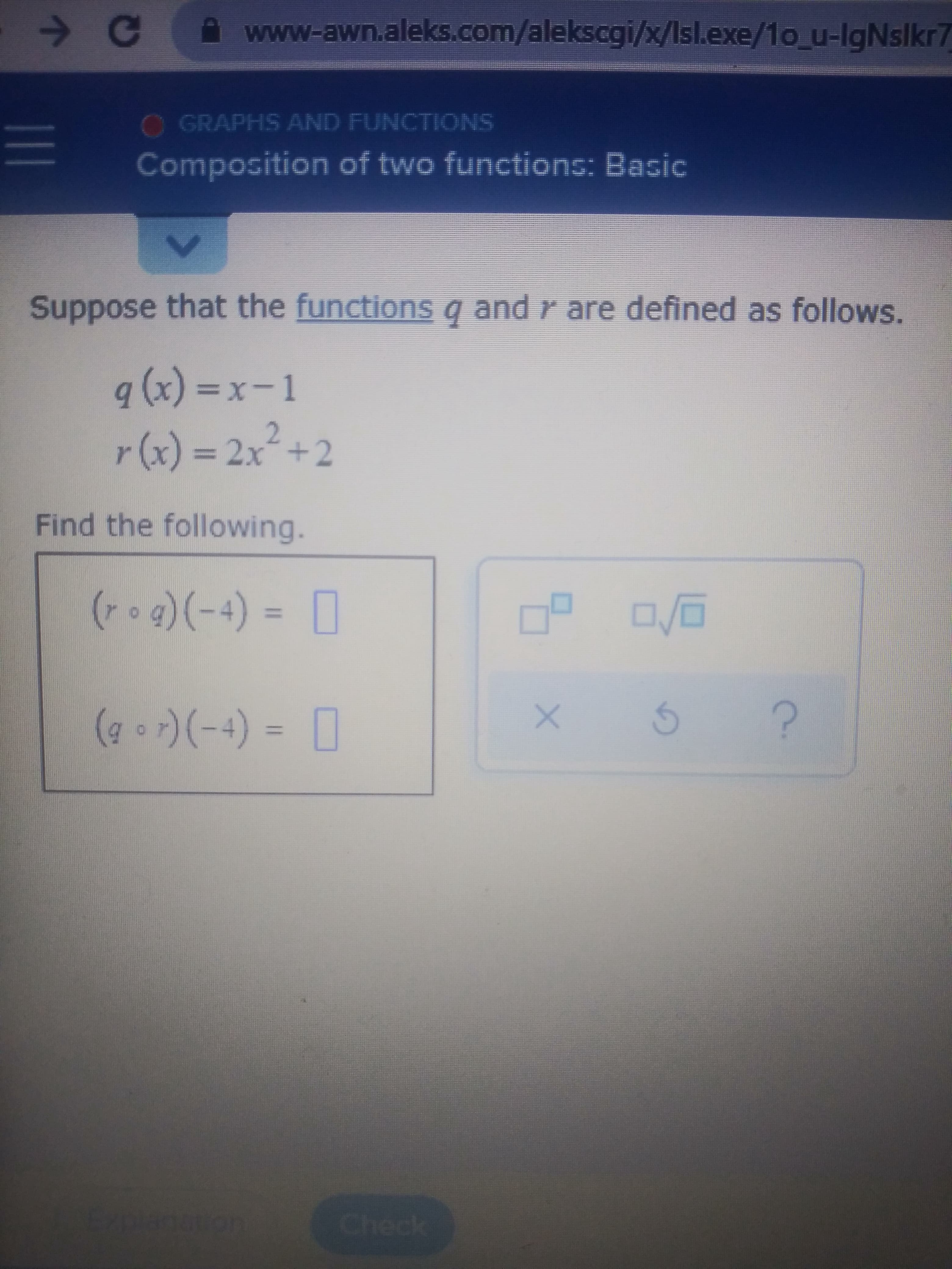 q (x) =x-1
2.
r(x) =2x´+2
Find the following.
