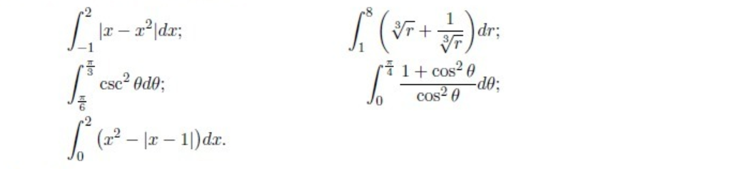 dr;
ril+ cos? 0
cos? 0
csc² Od0;
"rp(l1 – 2| – #)
