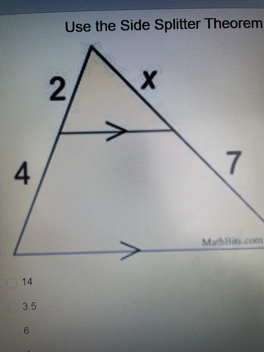 Use the Side Splitter Theorem
7
Marilits.com
14
3.5
2.
A.
