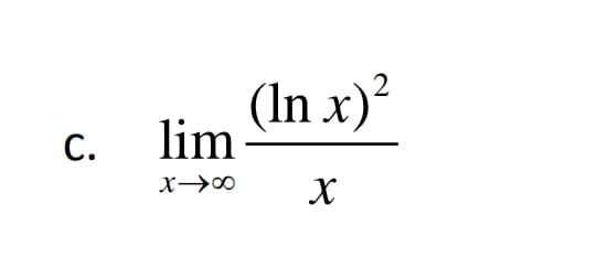 (In x)²
lim
С.
X
