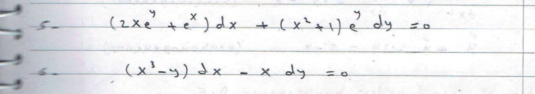 (2x²² +ex) dx
xẻ
(x²-y) dx
(x² + 1) = "² dy
x dy
50