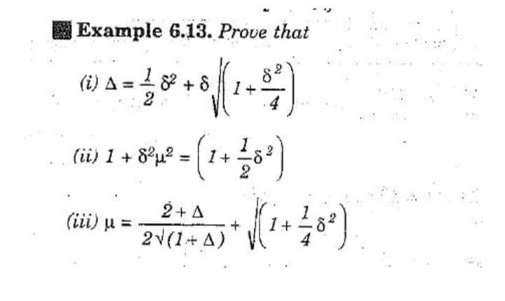 Example 6.13. Prove that
82
(i) A =
1
(ü) 1 + 8*µ² = [ 1+ 8
%3D
2 + A
1+
2v(1+ A) V
(iii) u =
