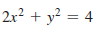 2r² + y² = 4
