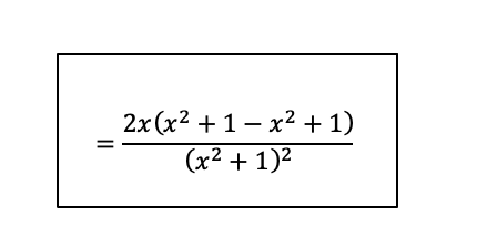 2x (x2 + 1 — х2 + 1)
(x² + 1)2
