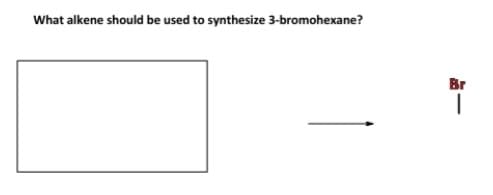 What alkene should be used to synthesize 3-bromohexane?
Br
