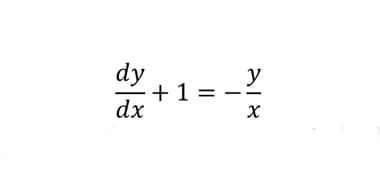 dy
-+1=
y
dx*1
