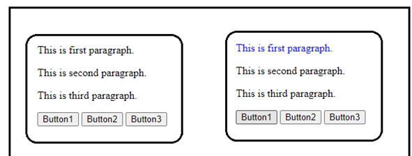 This is first paragraph.
This is first paragraph.
This is second paragraph.
This is second paragraph.
This is third paragraph.
This is third paragraph.
Button1
Button2
Button3
Button1 Button2 Button3
