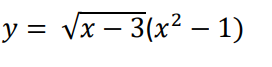 y = vx – 3(x² – 1)
