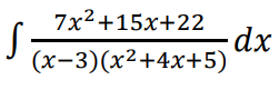 7x2+15х+22
dx
(х-3) (x2+4х+5)
