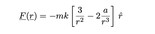 F(r) = −mk
3
[-]
î