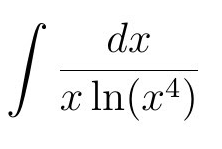 dx
x In(x4)
