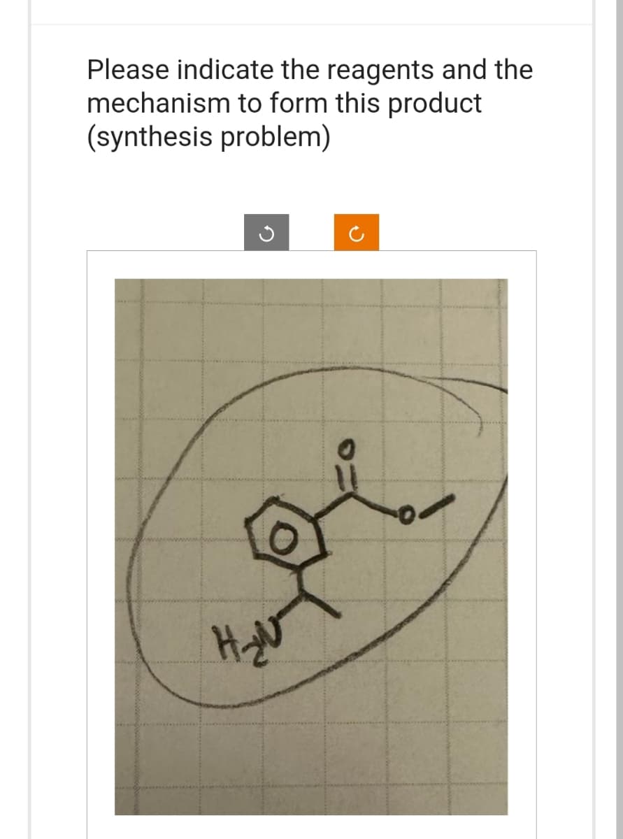 Please indicate the reagents and the
mechanism to form this product
(synthesis problem)
H₂