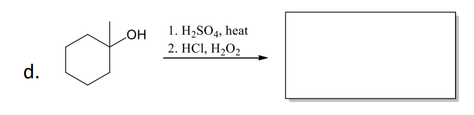 1. H2SO4, heat
HO
2. НСІ, H-О2
d.
