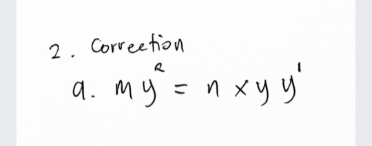 2. Correetion
my'=n xy y'
