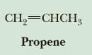 CH,=CHCH3
Propene
