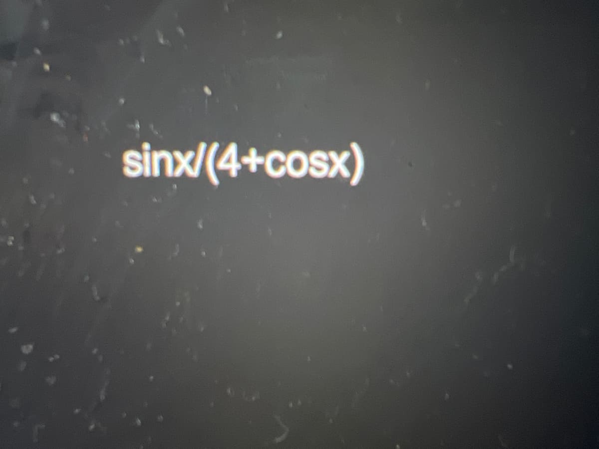 sinx/(4+cosx)