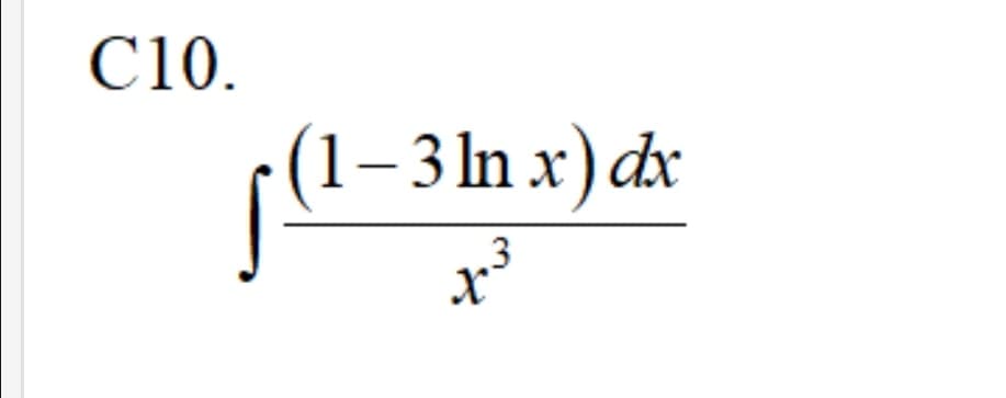 (1–3 ln x) dx
+3
