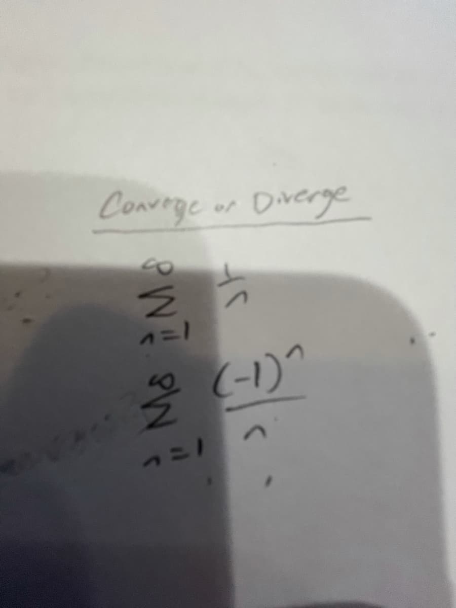 Convrge or Drerge
MN
(-1)^
721
