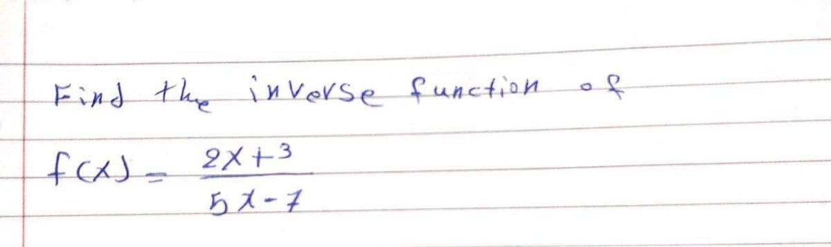 Find the in Verse function
to
faas_ 2x+3
2X+3
らスープ
