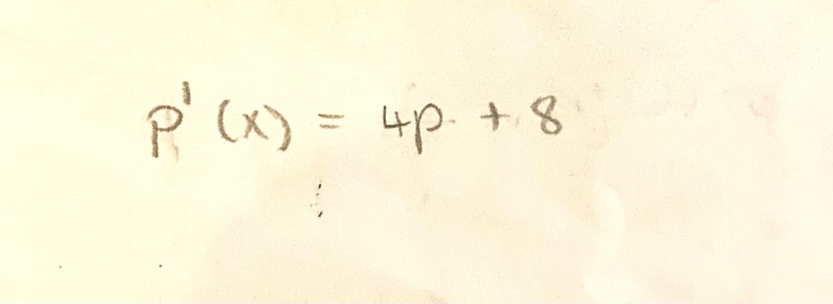 P') = 4p +8

