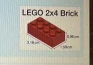 LEGO 2x4 Brick
0.96om
1.58cm
