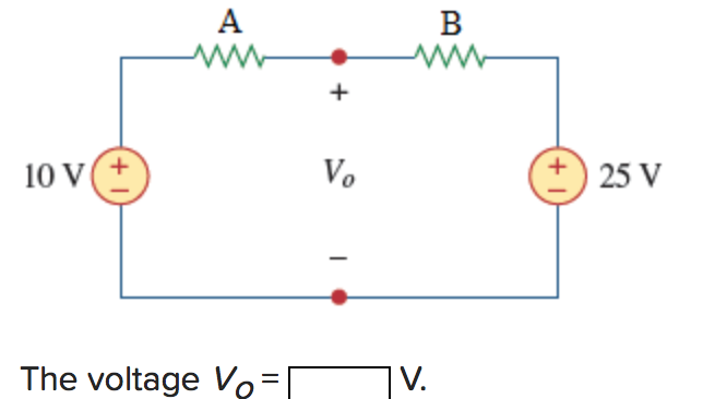 А
B
+
10 V(+
Vo
25 V
The voltage V%=|
|V.
