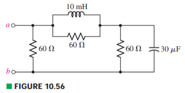 10 mH
ell
60 N
60 N
60 N
:30 µF
bo
FIGURE 10.56
