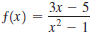 Зх — 5
f(x)
x² - 1
