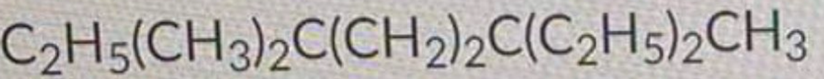 C2H5(CH3)2C(CH2)2C(C2H5)2CH3