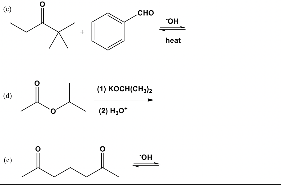 (c)
ов
(d)
(e)
+
CHO
(1) КОСН(CH3)2
(2) H3O+
0
НО.
НО.
heat