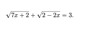 √7x+2+√√2-2x = 3.