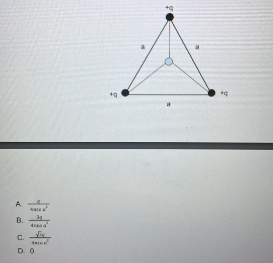 a.
A.
4REO a
39
В.
4NEO a
С.
4πεο α
D. 0
