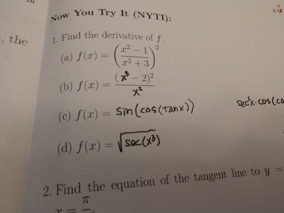 (c) f(x) = Sn(cos(tanx))
%3D
