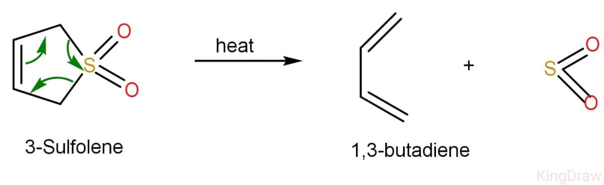 X -- (
heat
+
3-Sulfolene
1,3-butadiene
KingDraw
