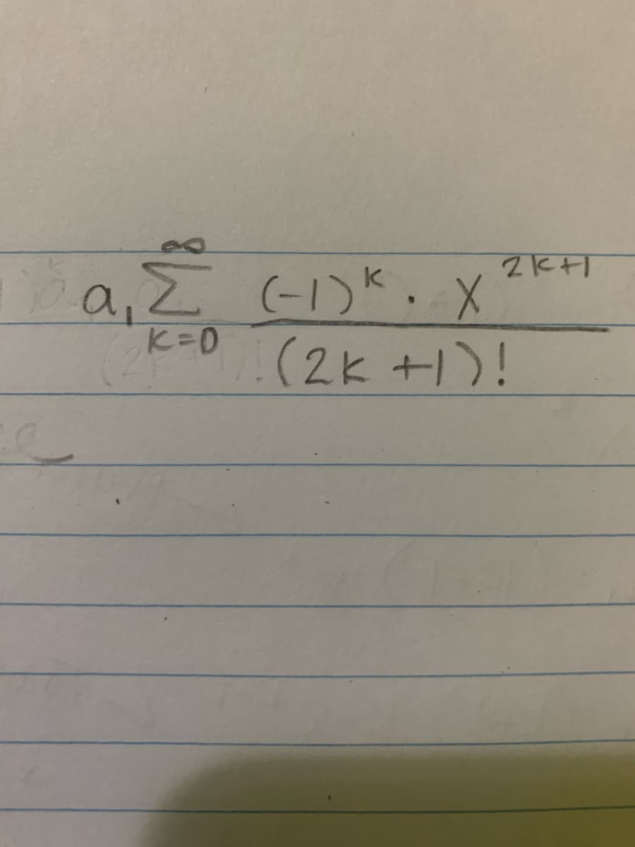 a,2 (1)k. X
K=D
(2k 十)!
K
