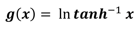 g(x) = In tanh-1 x
