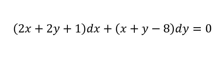 (2х + 2у + 1)dx + (x + у — 8)dy 3D 0
