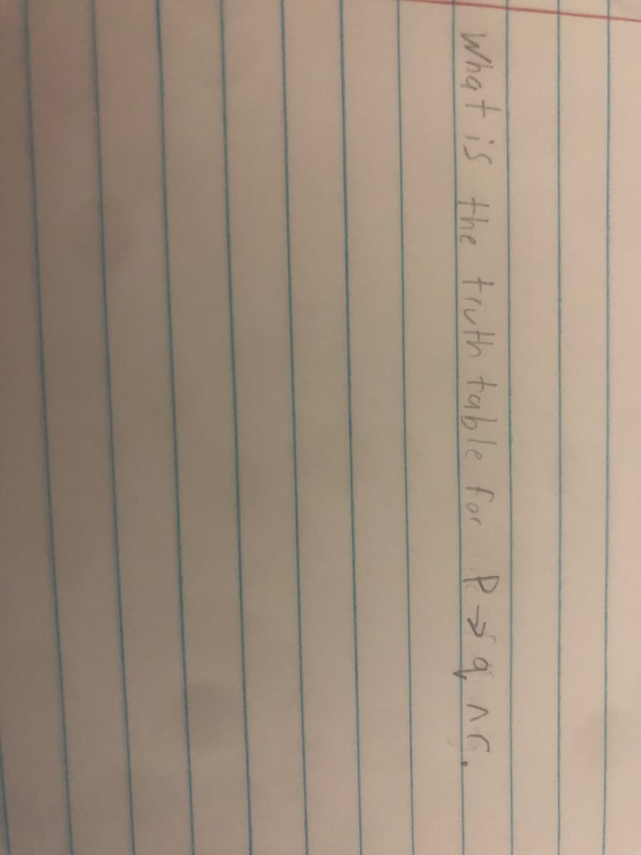 What is the truth table for PŹ q ^C.
