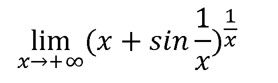 1 1
lim (x + sin -)x
X→+ 00
