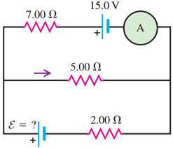 15.0 V
7.00 N
5.00 N
2.00 N
E = ?
+
